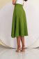 Midi Khaki Elastic Fabric Skirt in Flare - StarShinerS 5 - StarShinerS.com