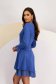 Blue Short Elastic Fabric Dress in Clos with Veil Ruffles - StarShinerS 2 - StarShinerS.com