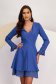 Blue Short Elastic Fabric Dress in Clos with Veil Ruffles - StarShinerS 1 - StarShinerS.com