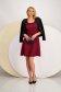 Cherry Elastic Fabric Dress Knee Length A-line with Decorative Ruffles - StarShinerS 3 - StarShinerS.com