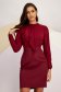 Voile and Stretchy Cherry Short Pencil Dress with Front Ruffle - StarShinerS 6 - StarShinerS.com