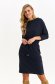 Dark blue dress crepe straight with elastic waist 2 - StarShinerS.com