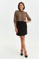 Brown women`s shirt thin fabric loose fit with puffed sleeves with 3/4 sleeves 2 - StarShinerS.com