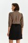 Brown women`s shirt thin fabric loose fit with puffed sleeves with 3/4 sleeves 3 - StarShinerS.com