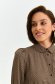 Brown women`s shirt thin fabric loose fit with puffed sleeves with 3/4 sleeves 4 - StarShinerS.com