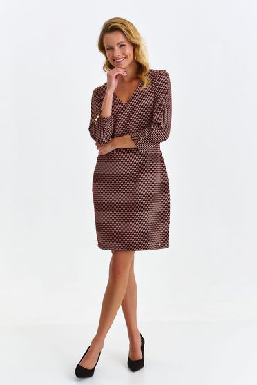 Straight dresses, Dress elastic cloth straight with v-neckline - StarShinerS.com