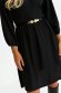 Black dress crepe short cut cloche accessorized with belt 6 - StarShinerS.com