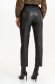 Black trousers from ecological leather conical high waisted 3 - StarShinerS.com