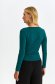 Darkgreen women`s blouse with tented cut wrap over front 3 - StarShinerS.com