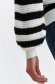 Black sweater knitted loose fit horizontal stripes 6 - StarShinerS.com