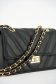 Black bag from ecological leather long chain handle 3 - StarShinerS.com