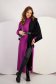 Rochie din tricot mov midi cu croi larg crapata pe picior si guler inalt - SunShine 1 - StarShinerS.ro