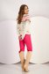 Ivory fine knit sweater with wide cut and abstract print - SunShine 6 - StarShinerS.com
