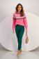 Fine knit pink sweater with wide cut and abstract print - SunShine 3 - StarShinerS.com