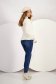Pulover din tricot ivoire cu croi larg si guler inalt cu model in relief - SunShine 5 - StarShinerS.ro