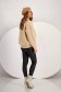 Beige Knit Sweater with Loose Fit and Embossed Pattern 4 - StarShinerS.com