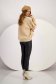 Beige Knit Sweater with Loose Fit and Embossed Pattern 5 - StarShinerS.com