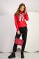Red sweater knitted tented high collar 5 - StarShinerS.com