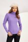 Purple sweater knitted tented high collar 1 - StarShinerS.com