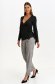 Black women`s blouse knitted tented wrap over front 2 - StarShinerS.com