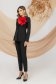Black elastic fabric fitted blazer with lapel collar - PrettyGirl 6 - StarShinerS.com