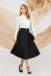 Black skirt elastic cloth midi cloche pleated 4 - StarShinerS.com