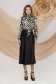 Black satin midi flared skirt with high waist - PrettyGirl 1 - StarShinerS.com