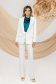 Ivory elastic fabric blazer with a straight cut and side pockets - PrettyGirl 3 - StarShinerS.com