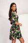 Short jersey dress in A-line with floral print - StarShinerS 2 - StarShinerS.com