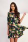Short jersey dress in A-line with floral print - StarShinerS 1 - StarShinerS.com