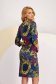Rochie din tricot subtire cu un croi drept si imprimeu digital floral - StarShinerS 2 - StarShinerS.ro