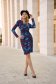 Knee-length crepe pencil dress with side draping - StarShinerS 3 - StarShinerS.com