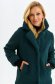 Darkgreen jacket from ecological fur short cut straight lateral pockets 4 - StarShinerS.com