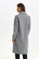 Grey coat elastic cloth long tented lateral pockets 3 - StarShinerS.com
