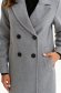 Palton din stofa gri lung cambrat cu buzunare laterale si guler tip rever - Top Secret 5 - StarShinerS.ro