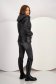 Black jacket from slicker straight detachable hood 4 - StarShinerS.com