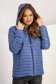 Light blue down jacket with a straight cut and detachable hood 6 - StarShinerS.com