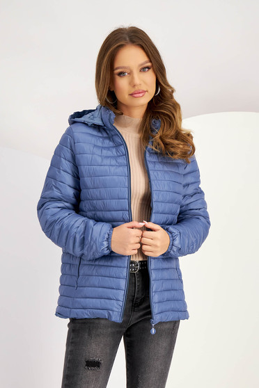 Jackets, Lightblue jacket from slicker straight detachable hood - StarShinerS.com