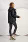 Black jacket from slicker loose fit lateral pockets 4 - StarShinerS.com