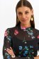 Bluza din plasa neagra mulata cu imprimeu floral - Top Secret 5 - StarShinerS.ro