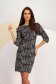 Thin knit dress with a straight cut and abstract print - Lady Pandora 1 - StarShinerS.com