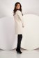Beige fabric coat with a straight cut 5 - StarShinerS.com