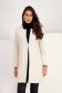 Beige fabric coat with a straight cut 1 - StarShinerS.com
