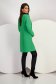 Green fabric coat with a straight cut 5 - StarShinerS.com