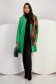 Green fabric coat with a straight cut 4 - StarShinerS.com