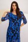 Printed Mesh Midi Dress with a Straight Cut and V-Neckline - Lady Pandora 6 - StarShinerS.com