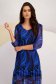 Mesh Printed Midi Dress with a Straight Cut and V-Neck - Lady Pandora 6 - StarShinerS.com