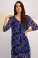 Mesh Printed Midi Dress with a Straight Cut and V-neck - Lady Pandora 6 - StarShinerS.com