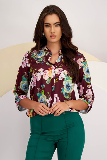 Blouses, Women`s blouse thin fabric loose fit - StarShinerS.com