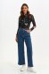 Darkblue jeans flared high waisted lateral pockets 2 - StarShinerS.com